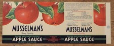 LABEL Musselman Apple Sauce Can Biglerville Pennsylvania