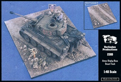 Verlinden #2389 1/48-1/35 Armor Display Base (Desert Track) Multi Scale