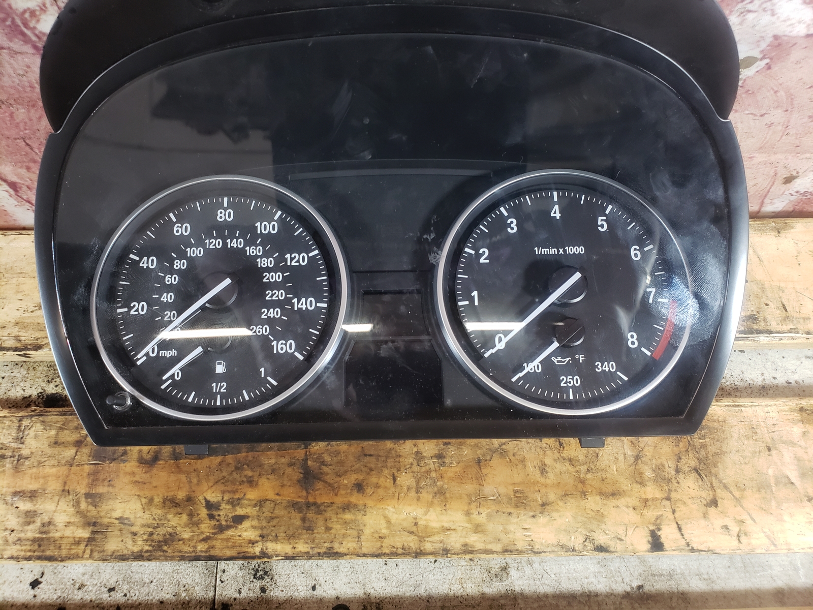 BMW E90 328 Speedometer Instrument Cluster Gauge MPH 9168354 OEM