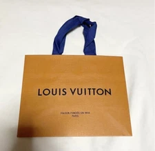 LOUIS VUITTON 8.5” x 7” X 4.5” Authentic Paper Shopping Tote Bag Small Orange