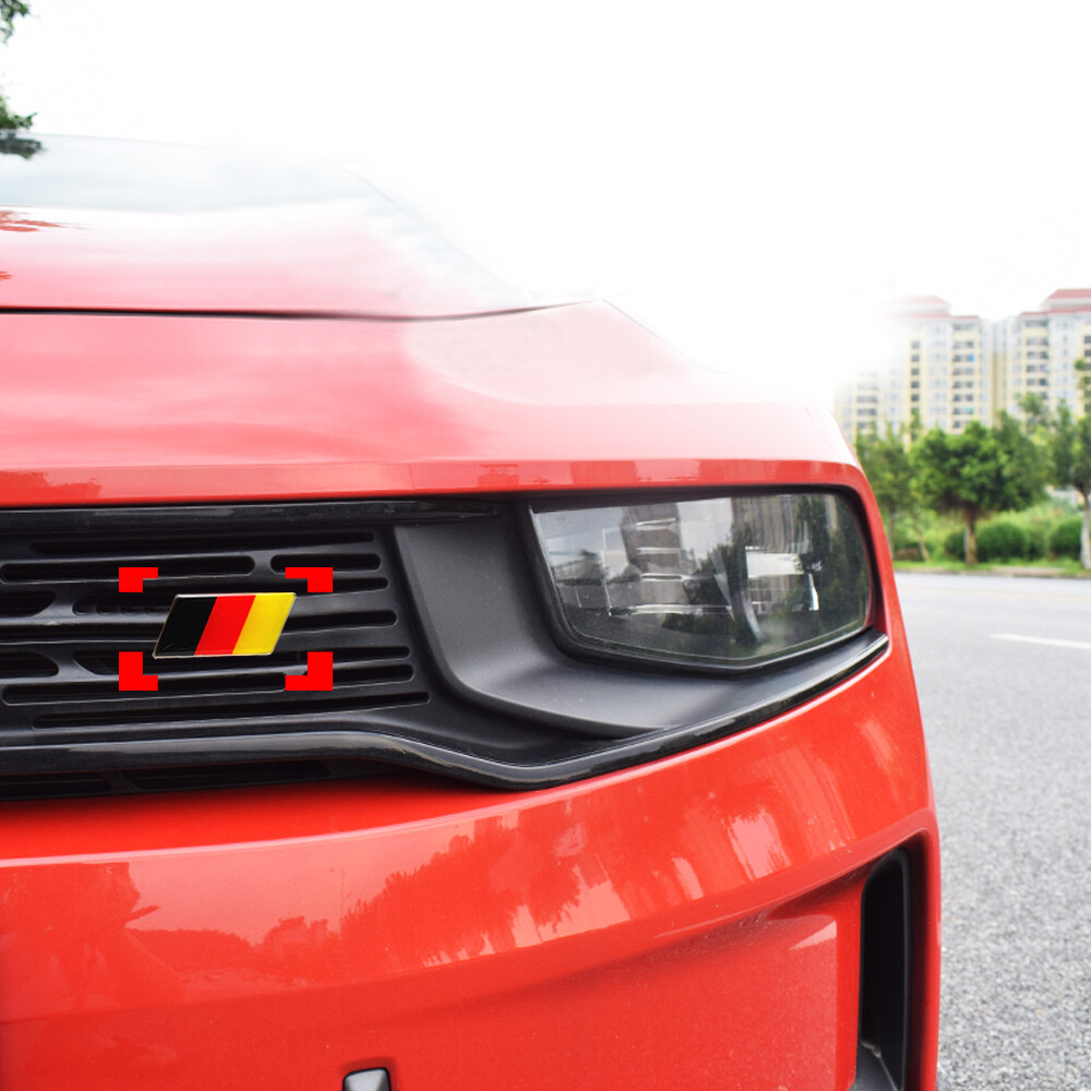Creative Front Car Grille Bumper German Flag Emblem Badge Sticker