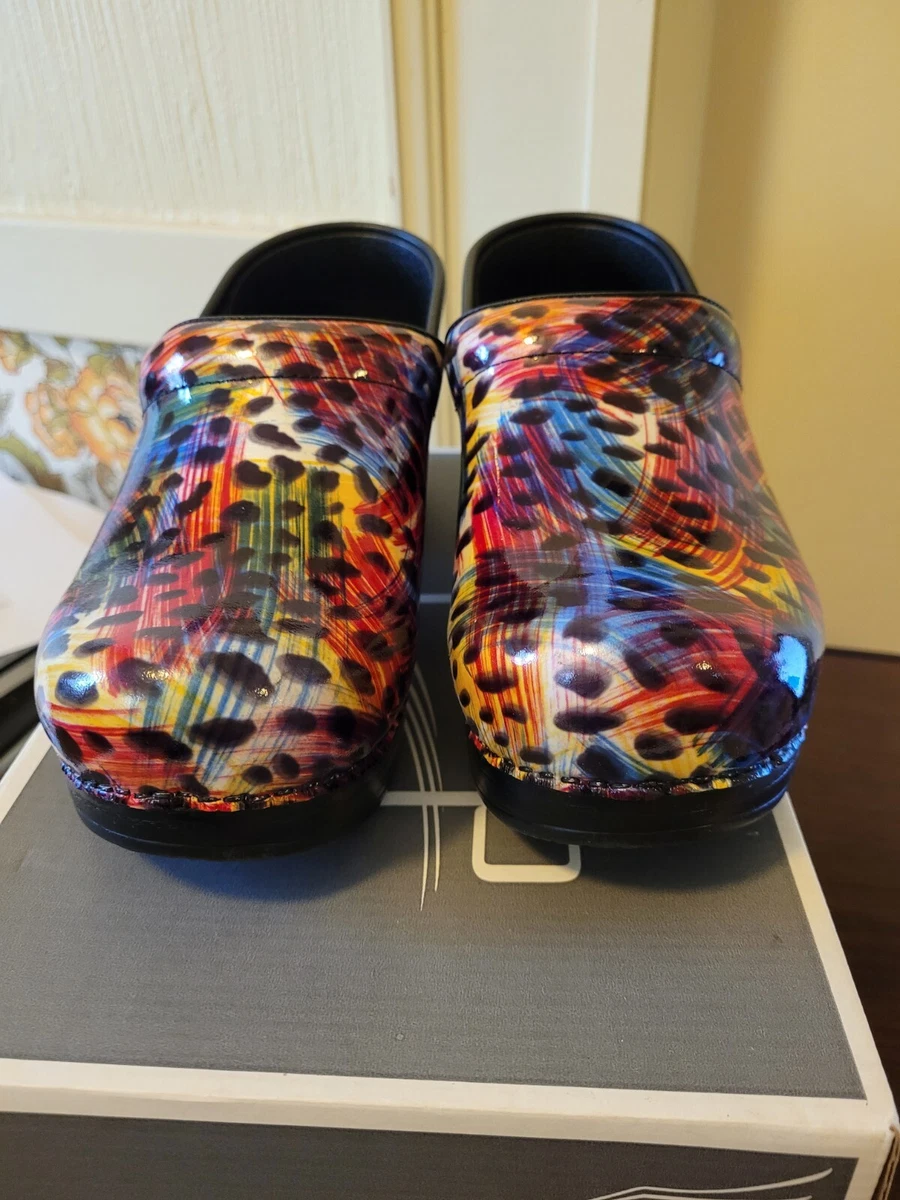Dansko Professional Paint Storm Patent Women s Clogs Size EU 37 W