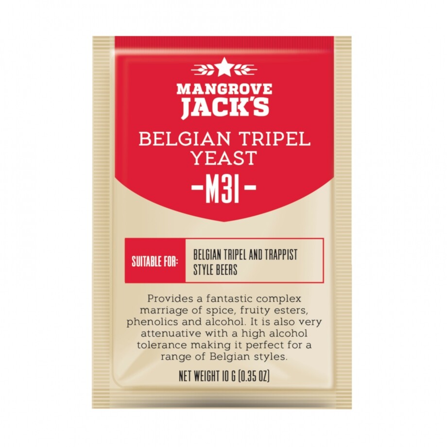 Mangrove Jacks M31 Belgian Tripel Yeast 10g For Home Brewing Trappist Style Beer