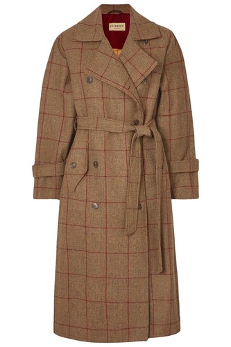 NO CUSTOMS TAX) LARDINI brown glen check wool sportscoat jacket 38