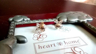 Super Fashion Tiny Rabbit Cubic Zirconia Rose Gold Stud Earrings