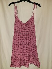 Free People Intimately Caught Up Printed Slip Dress Pink Combo Size S NWT
