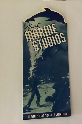 Marine Studios Marineland, Florida Map Brochure Guide F4