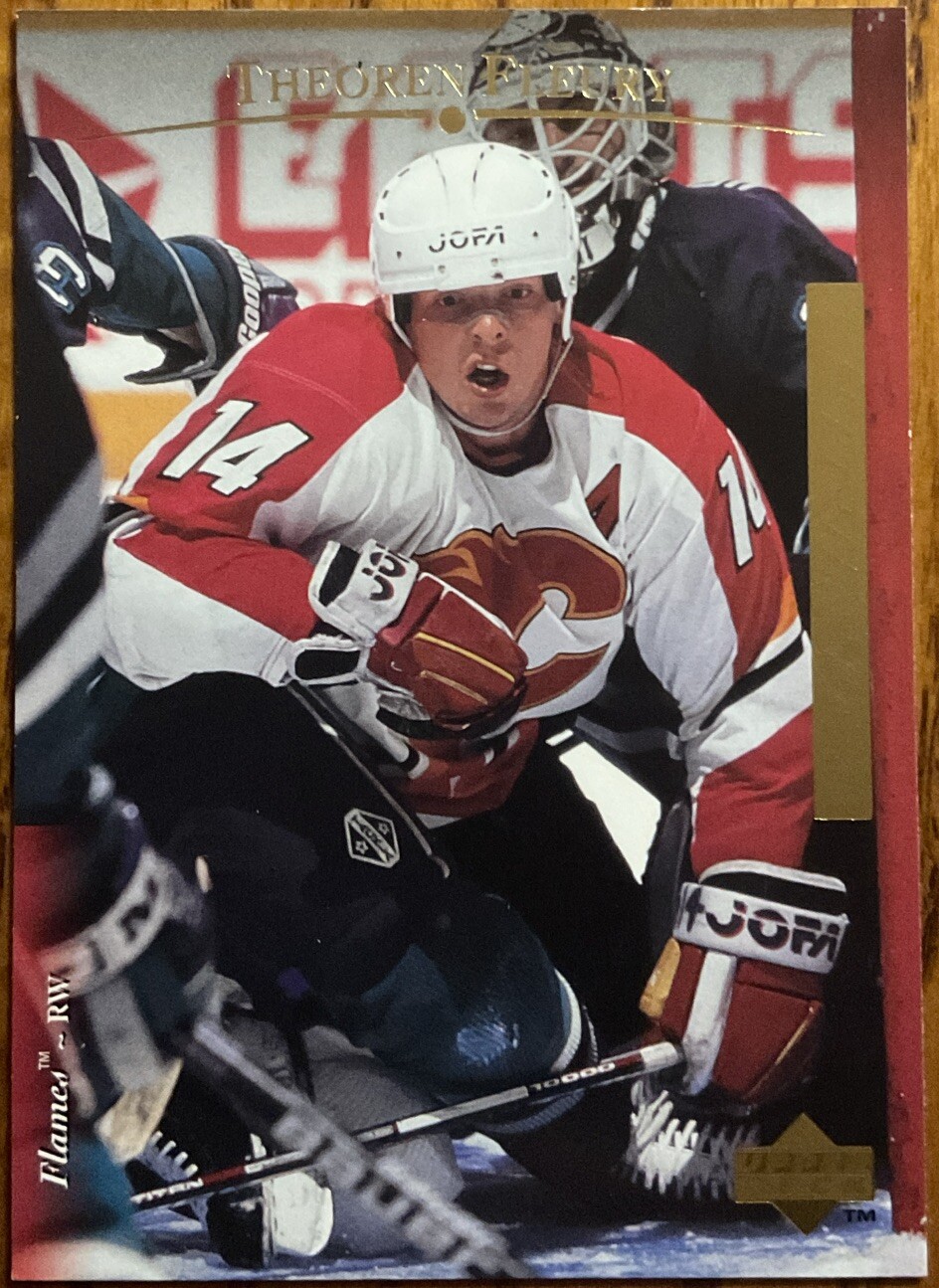1995-96 Upper Deck Electric Ice Gold RARE Theoren Fleury #179 Calgary Flames