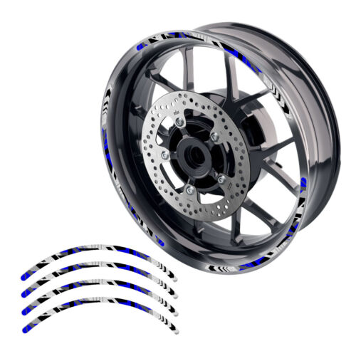 SH25 Blue 17 INCH REFLECTIVE RIM STICKER For Kawasaki ZZR1400 16 17 18 19 20