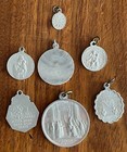 Catholic Medals Saints Pope Sacred Heart Virgin LOT of 7 Aluminum — photo 2