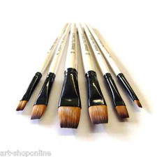 Artmaster Professional Watercolour and Acrylic Painting Brushes Flat Sizes