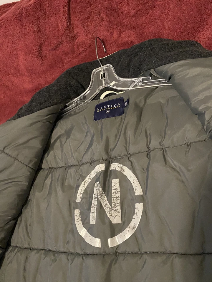 Chaleco acolchado táctico vintage Nautica Jeans Co. XL 90s Tech Rave Skate Hiphop Foto 4 de 4