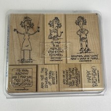 New Stampin Up Words By Wanda Mounted Rubber Stamps Set Of 7