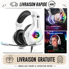 Casque gamer Ozeino PS5 PS4 PC Switch Xbox Micro RGB 50 mm