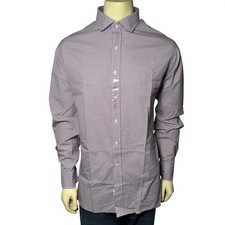 Polo Ralph Lauren Dress Shirt Mens 17.5 Purple New Gingham Check Long Sleeve