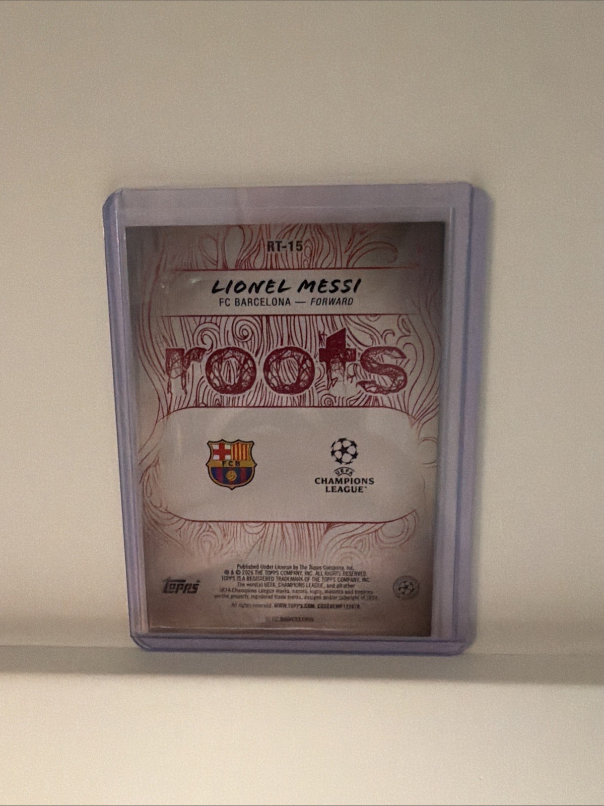 2025-26 Topps Uefa Club Competitions - Roots Lionel Messi #RT-15 view 2