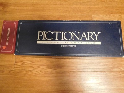 1985 Pictionary First Edition Board Game Complete With Second Gen expansion Pack