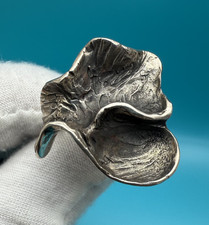 Abstract Floral Sterling Silver Ring Stamped Mexico 925