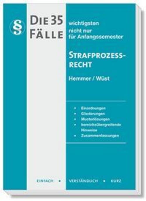 Umbreit Die 35 Wichtigsten Fälle Strafprozessrecht, Fachbücher Von Achim Wüst, Karl-Edmund Hemmer, Bernd Berberich - Bild 2