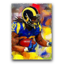 Todd Gurley #6 Art Card Limited 23/50 Edward Vela Signed (Los Angeles Rams)
