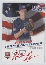 2015 Panini USA Baseball Red Ink 3/25 Austin Bergner #18U-AB Auto un2