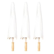 3PCS Parasol Wedding Umbrella Party Favor 60cm Bamboo Umbrellas for Bridal6454