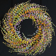 22 Inch Colorful Soft Touch Everyday Wreath for Front Leaves