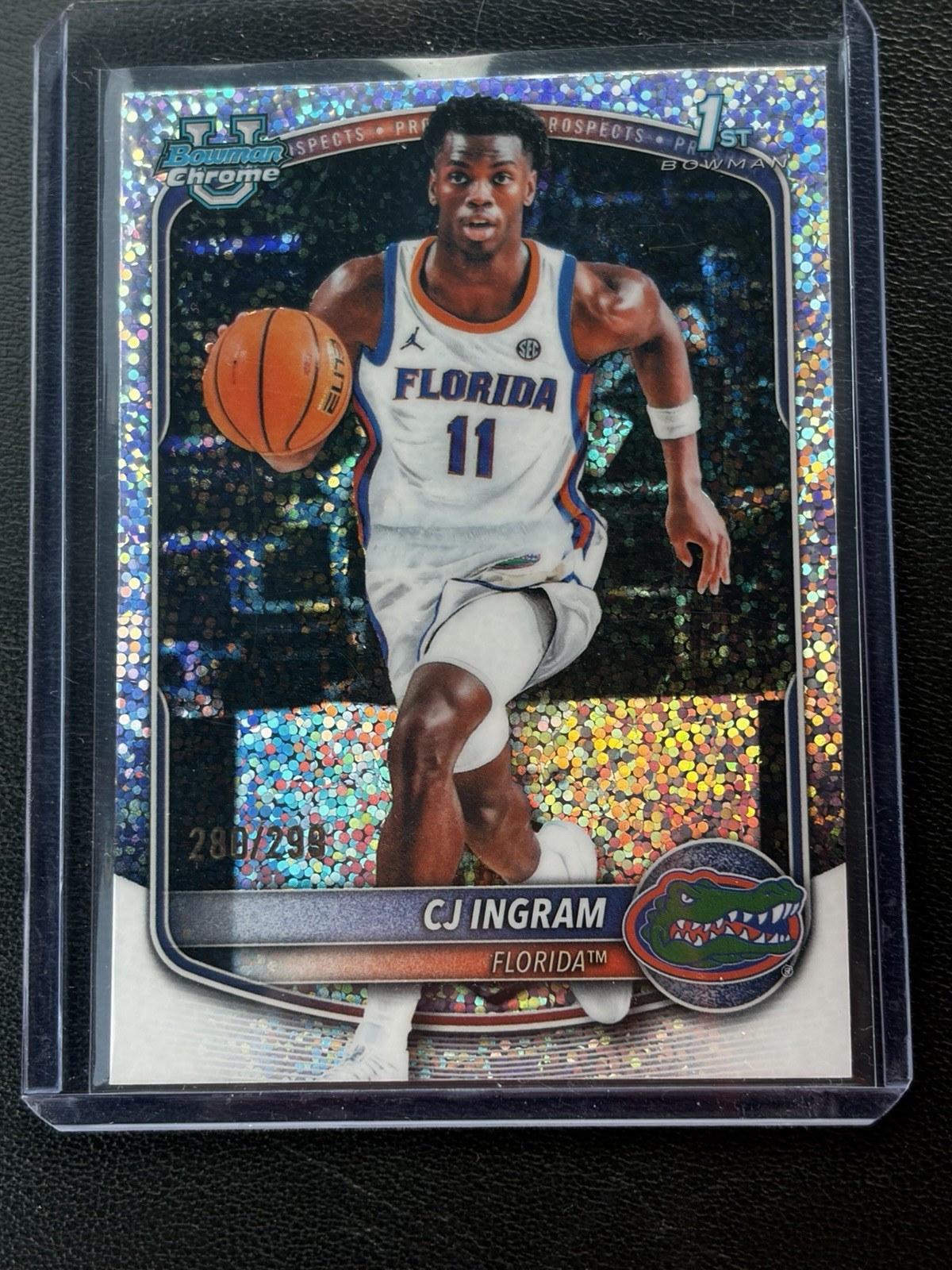 CJ INGRAM 2025-26 BOWMAN CHROME U SPECKLE REFRACTOR 1ST RC /299
