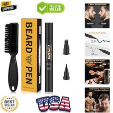 Beard Pencil Filler for man Water Proof Beard pen and beard brush Long Lastin...