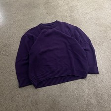 90s Eddie Bauer Eggplant Purple Cotton Pullover Ribbed Sweater