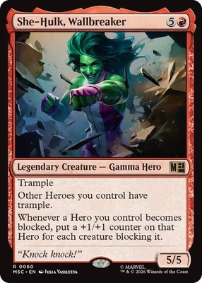 x1 She-Hulk, Wallbreaker R MTG Commander: Marvel Super Heroes M/NM, English