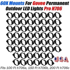 60x Mounts For Govee Permanent Outdoor LED Lights Pro H706 Brackets Clips Holder