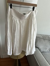 Vintage 90s LAUREN RALPH LAUREN Skirt White Pleated Embroidered Lined  Mini 14