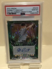 PSA 10 Garrett Crochet 2021 Panini Prizm Forest Green Flash Rookie Auto /5 