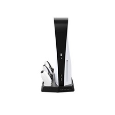 For Sony PS5 DE/UHD Cooling Fan Stand Dual Controller Charging Station