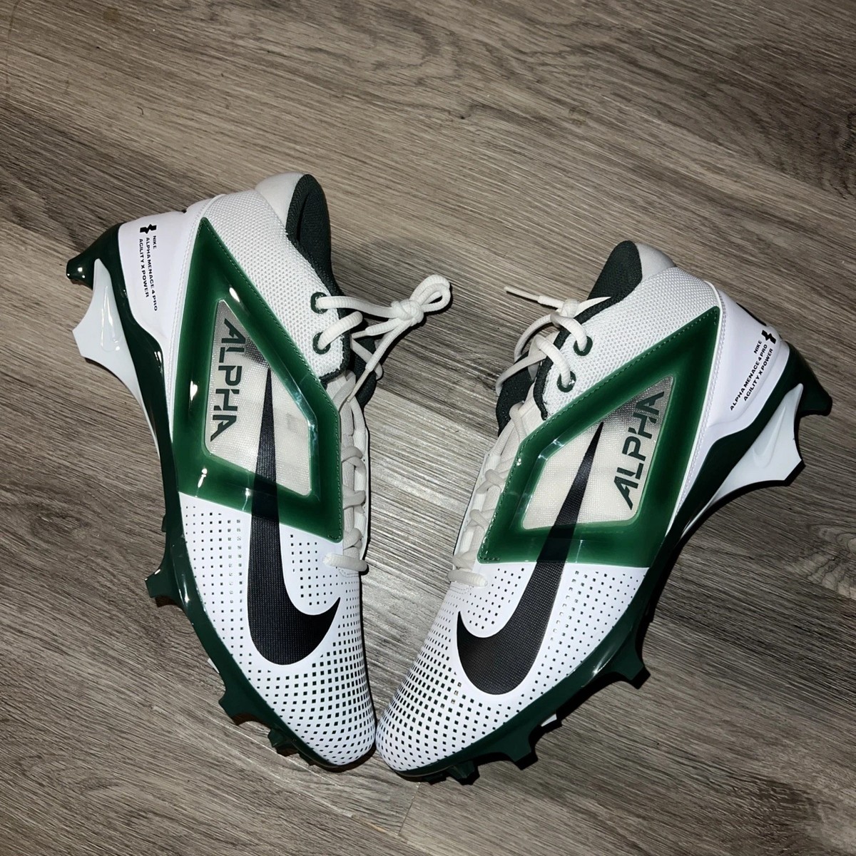 Nike Alpha Menace 4 Pro White/Green FZ7702-106 Men's Size 12.5 | eBay