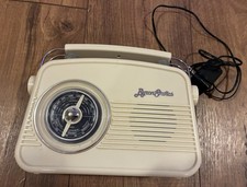 ByronStatics Portable Radio AM FM, Retro Look Radio - Tested And WORKS