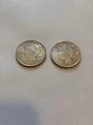 1922 Silver Peace Dollar - Set Of 2 - Set #6 of 11