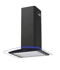 Graded Viceroy WRCG60RFBK 60cm Curved Glass Chimney Cooker Hood Led Light