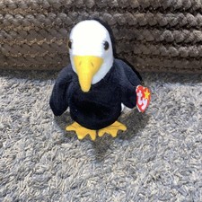 Retired 1996 TY "Baldy" the Eagle Beanie Baby 4074 Tag Error in Mint Condition