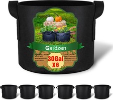 6-Pack 30 Gallon Grow Bags, with Handles, Heavy Duty Cloth Pots for Plants
