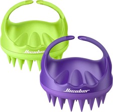 2 PC-Hair Scalp Massager Shampoo Brush, Soft Silicone Bristles Hair Scrubber