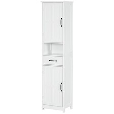 Slim Bathroom Storage Cabinet, Tall Bathroom Cabinet, Linen Tower