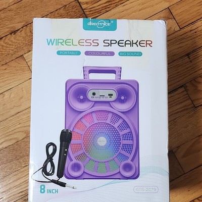 Greatnice GTS-2079 Wireless Portable Boombox Speaker, USB, FM Radio, Purple