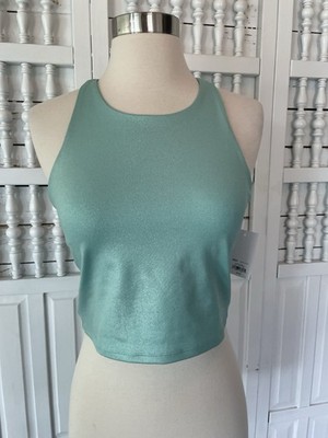 New Tek Gear women's XL turquoise shinny sports exercise bra, N22