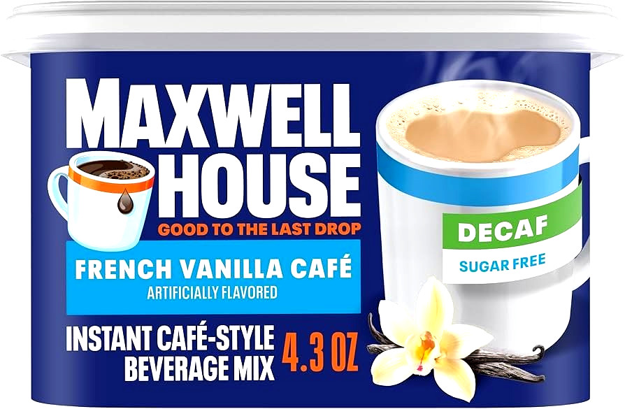 Maxwell House International French Vanilla Cafe Decaf Sugar Free 4.3 oz(Pack 16)