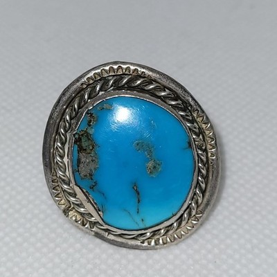 NATIVE AMERICAN STERLING SILVER 925 TURQUOISE RING 