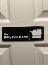 Kitty Poo Room Office Sign Hilarious Cat Litter Box Room Sign
