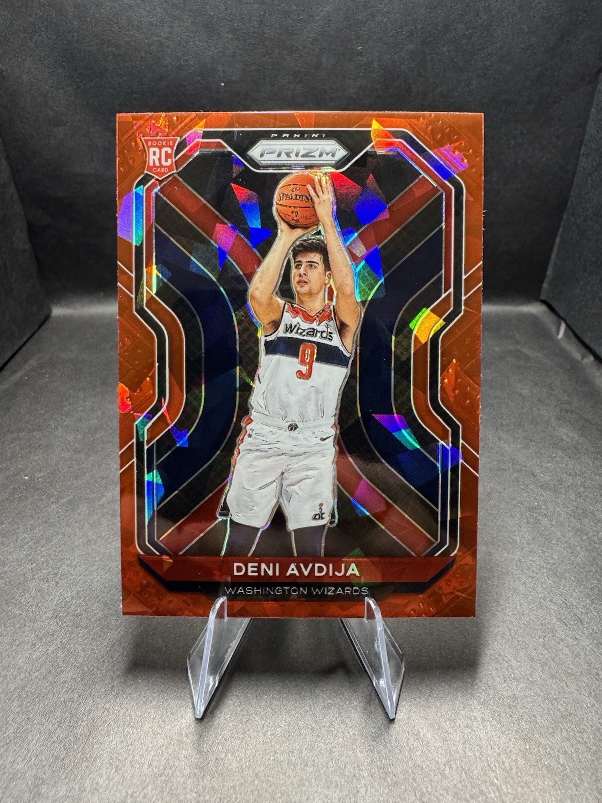 2020-21 Panini Prizm Deni Avdija Red Ice Prizm #290 RC