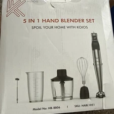 KOIOS Immersion Blender Handheld - Trigger Variable Speed 5-in-1 Immersion Hand